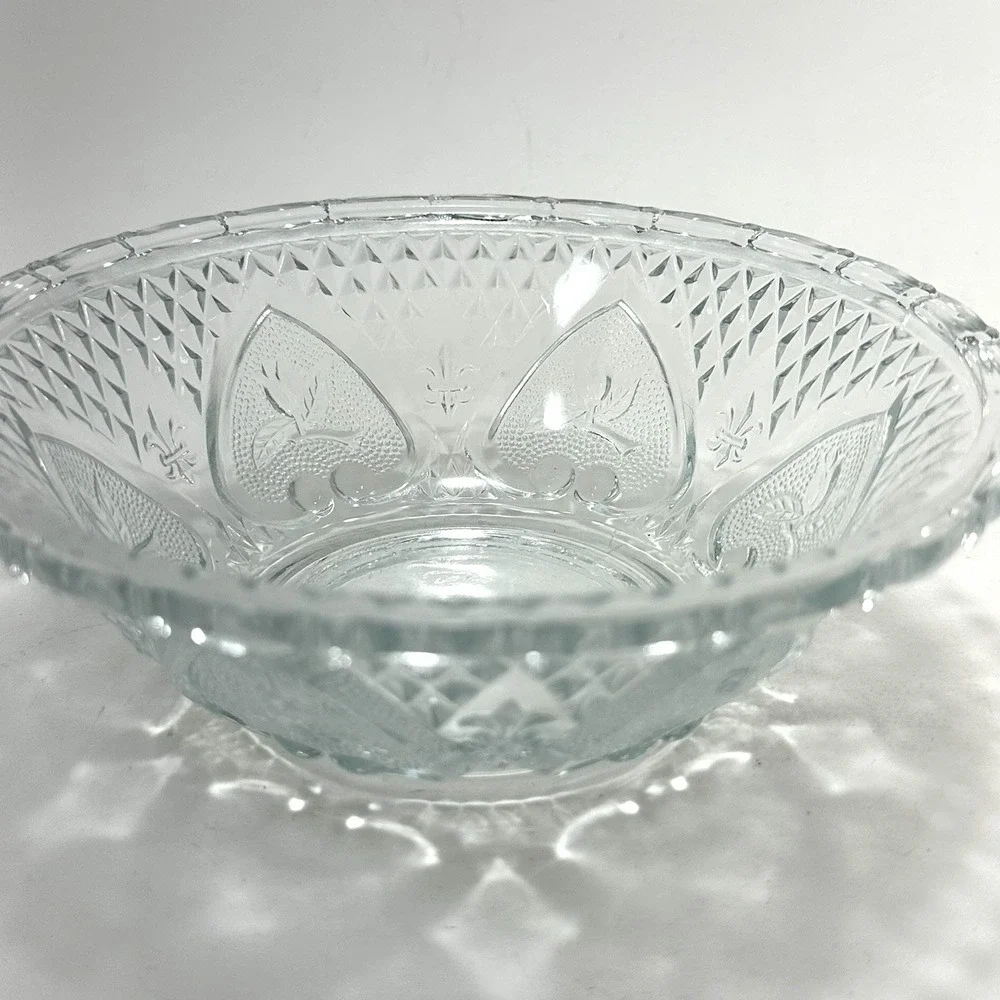 VTG KIM Indonesia Clear Pressed Glass Bowl 7